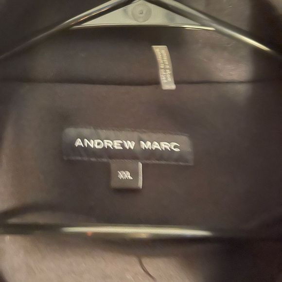 Andrew Marc black fleece coat jacket, size XXL - Picture 7 of 13